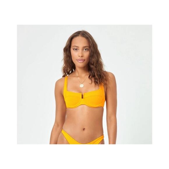 L*Space Other - L*Space Camellia Bikini Top M Mango Orange Underwire Revolve Swimwear Beach Swim